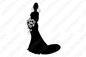 Bride Bridal Wedding Dress, a Person Illustration by Christos Georghiou