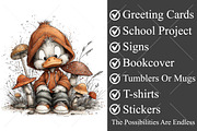 Whimsical Fall Duckling Clipart PNG, a Seasonal Illustration by Canvas Craft (Thumbnail 3 of 10)