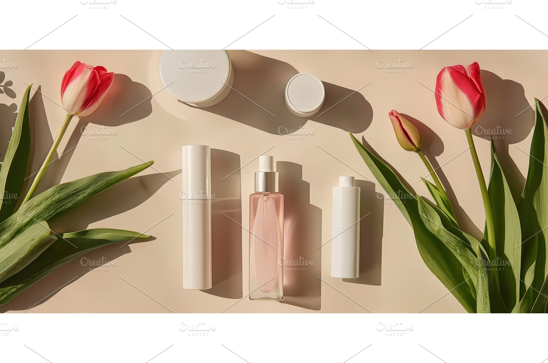 Cosmetic skincare products with, a Beauty & Fashion Photo by piter.goskov