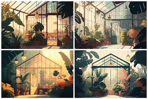 24 Cozy Lofi Greenhouse Backgrounds