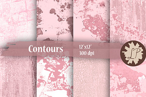 Pale Pink Painted Papers