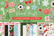 Seamless Christmas Digital Bundle, a Pattern Graphic by Paper Starr Studio (Thumbnail 1 of 6)