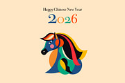 2026 Year of the horse., an Animal Illustration by MoleskoStudio (Thumbnail 1 of 13)