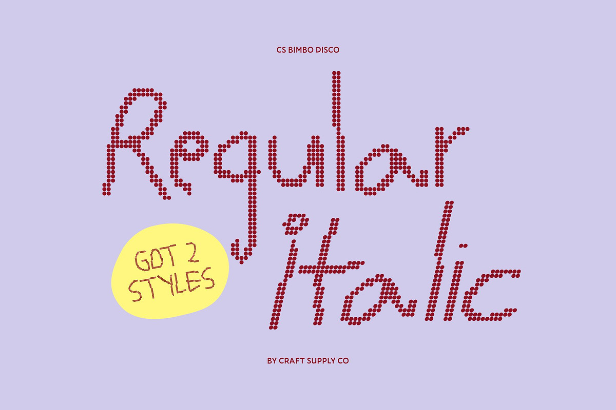 CS Bimbo Disco, a Handwritten Font by Craft Supply Co. (Photo 3 of 8)