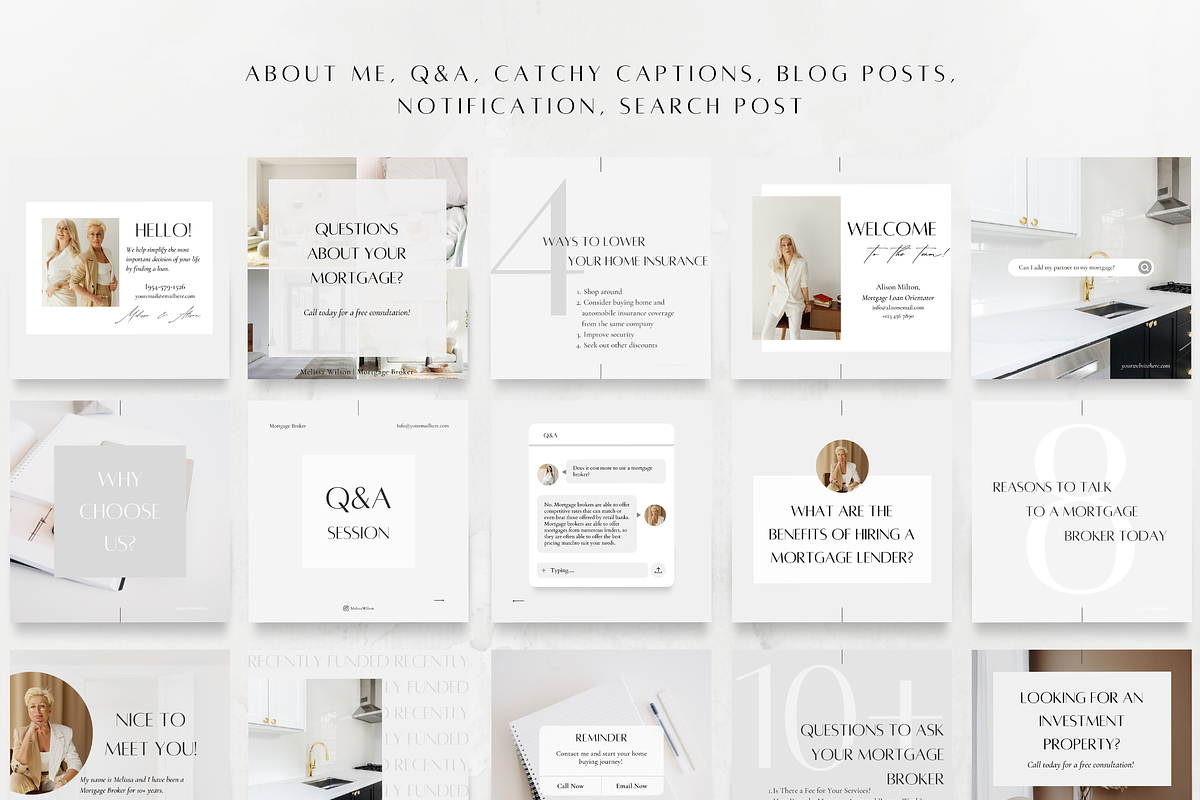 100 Mortgage Broker Social M Posts, a Social Media Template by ZoaniDesign (Photo 5 of 10)