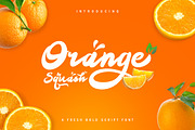Orange Squash Script, a Script Font by khurasan (Thumbnail 1 of 8)