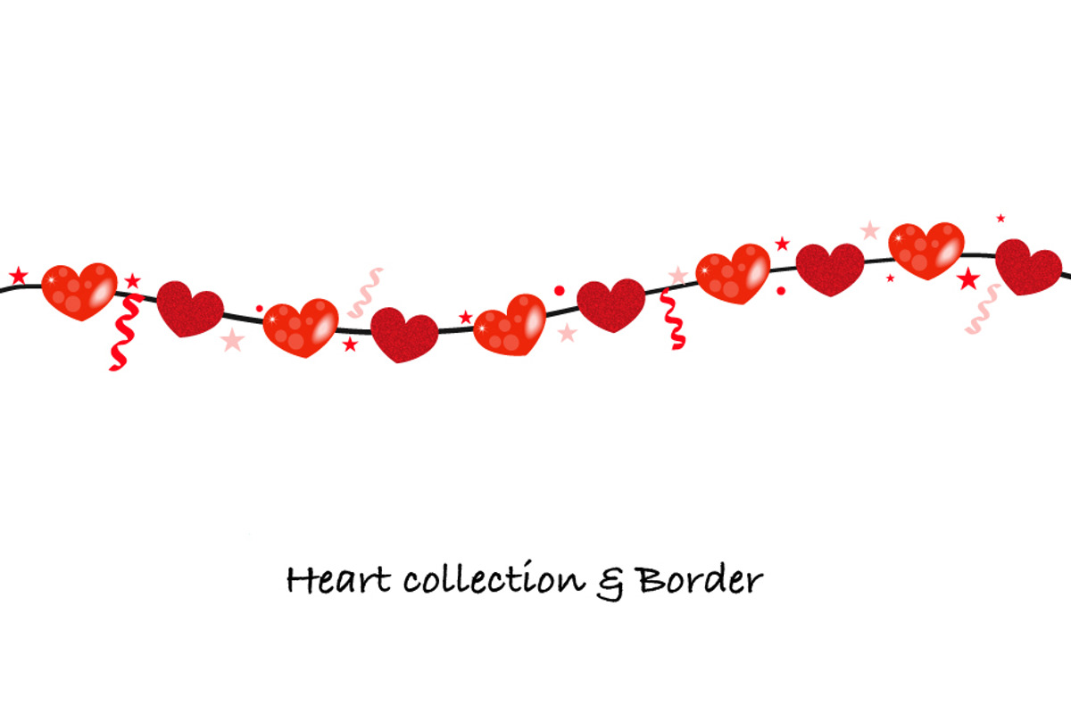 Valentine's Day Heart Border, a Decorative Illustration by gulsengunel (Photo 2 of 5)