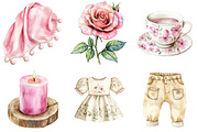 Watercolor Rustic Atelier Clipart, an Illustration by CitraGraphics (Thumbnail 3 of 5)