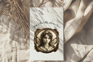 SEPIA FAIRIES IN LOCKETS CLIPART