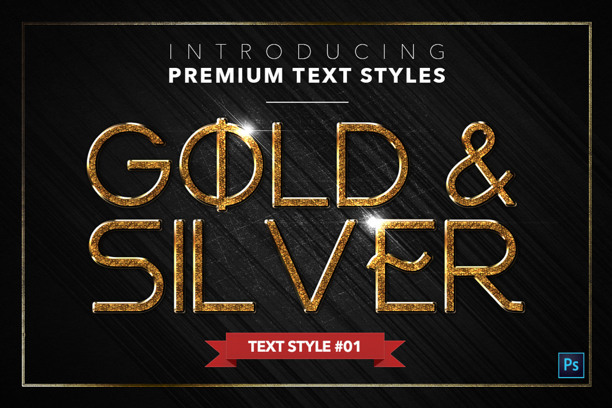 Gold & Silver #5 - 15 Text Styles preview 2