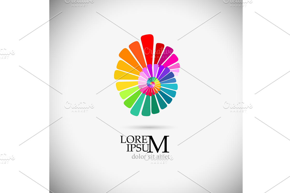 Logo rainbow abstraction. Hand, an Illustration by Nenahliadava Design
