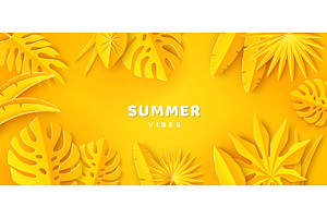 Summer background yellow tropical
