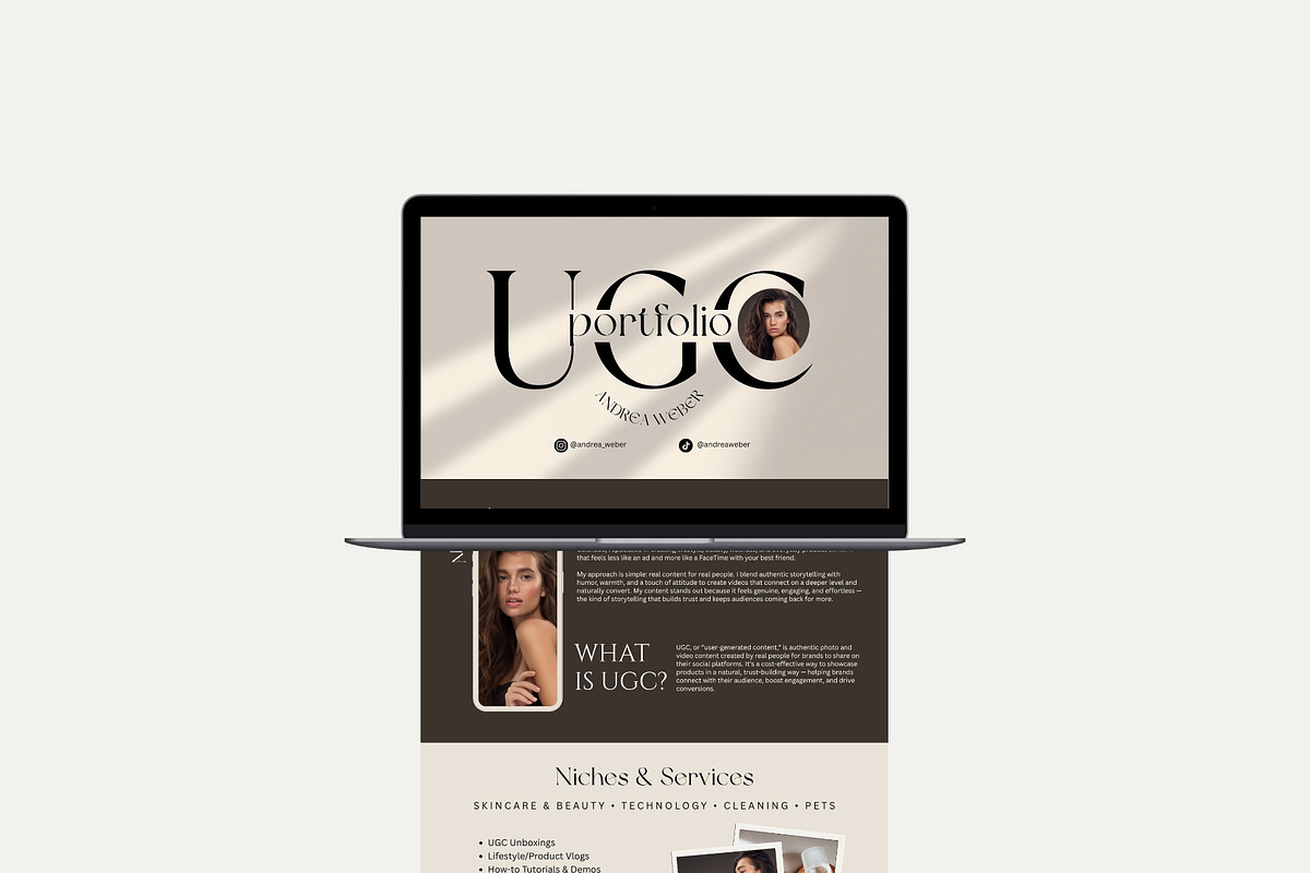 UGC Portfolio Canva Website Template, a Websites & App Template by Business Chic (Photo 5 of 5)