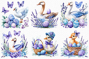 Watercolor Purple Easter Clipart, an Illustration by Craft Nest (Thumbnail 4 of 9)