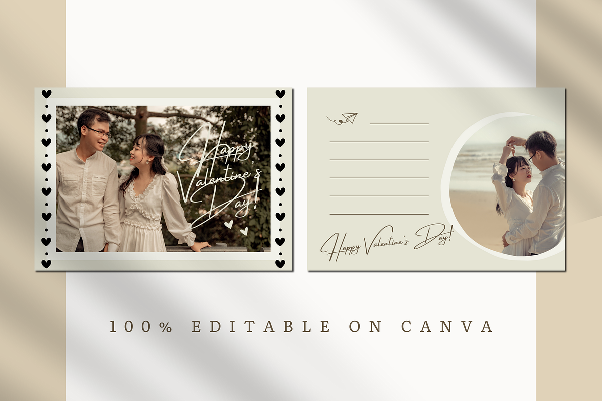 VALENTINE'S DAY CARD CANVA TEMPLATE, a Card Template by The Little Lily Studio (Photo 2 of 5)