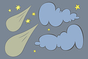 Groovy star characters, an Illustration by Anastasiya Klempach (Thumbnail 3 of 4)