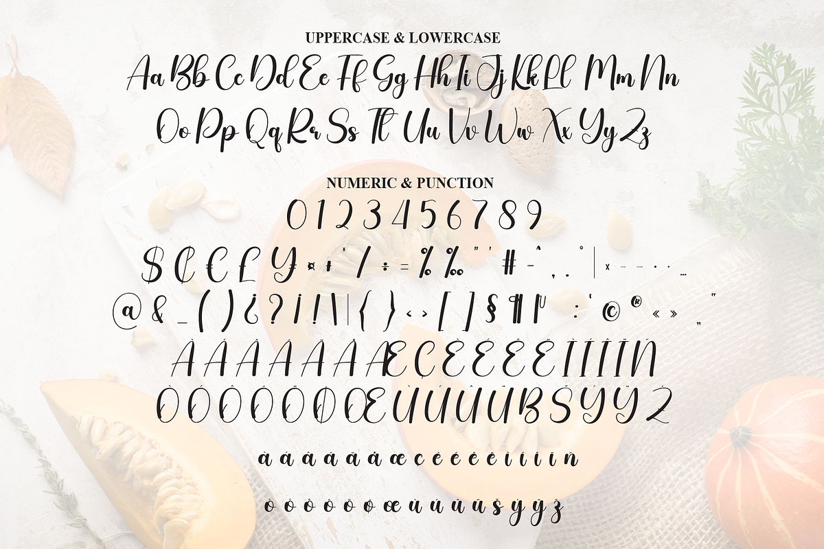 Pumpkin | Script Font, a Handwritten Font by Scratchones (Photo 7 of 9)