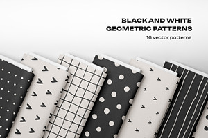 Black & white seamless patterns set, a Pattern Graphic by Good Studio