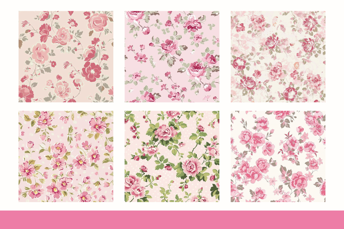 Pink Cottage Chic Background Paper, a Pattern Graphic by Paper Artsthetics (Photo 3 of 5)