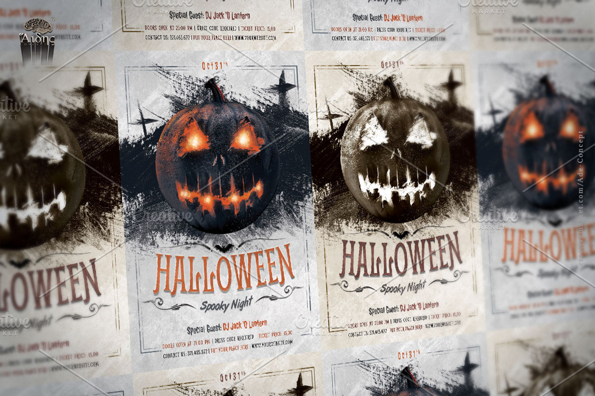 Halloween Party Flyer Template, a Flyer Template by Ade Concept (Photo 3 of 3)