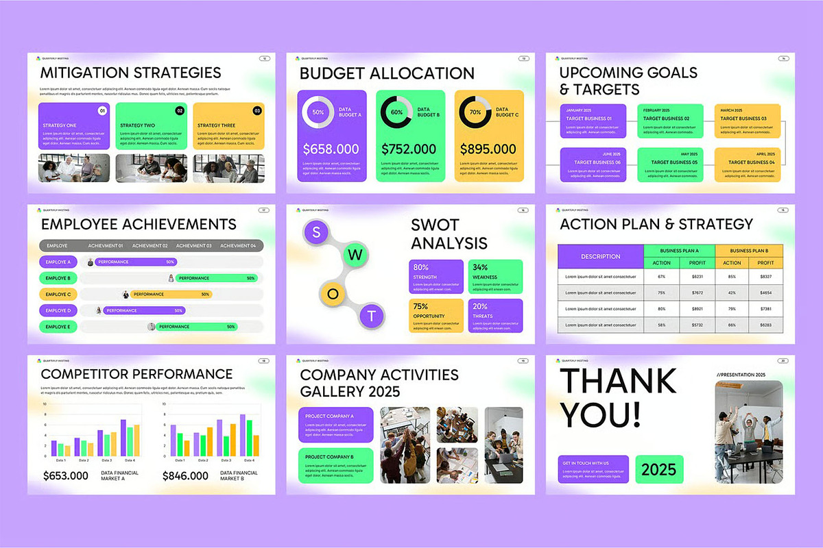 Quarterly Meeting GSlides, PPoint, a Presentation Template by Fit-tee (Photo 4 of 4)