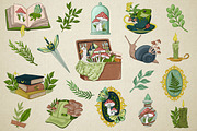 Goblincore, Cottegecore, Green witch, a Seasonal Illustration by SecondOfJuly (Thumbnail 2 of 5)