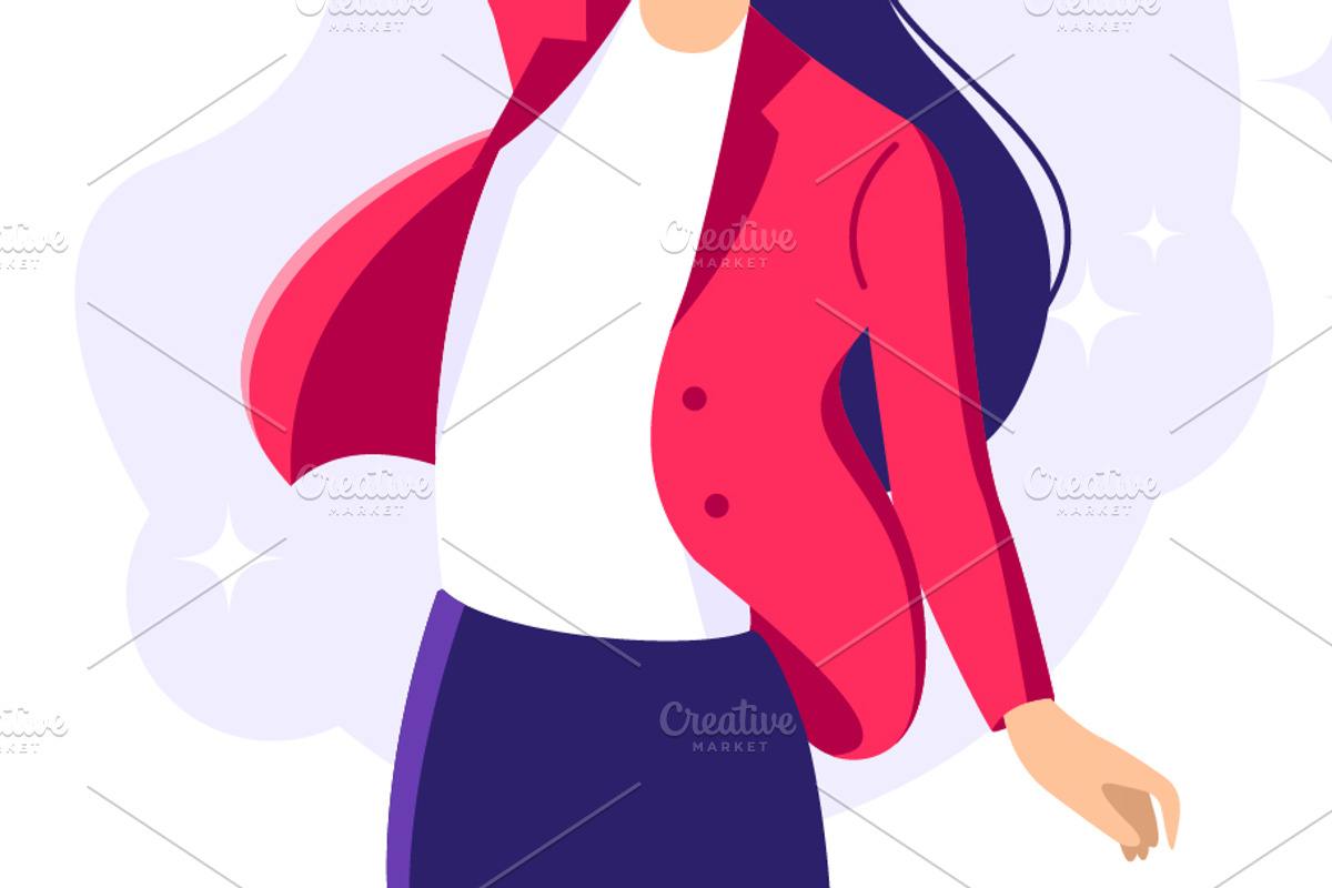 Successful Young Women With Trophy, a Person Illustration by Black White Mouse Design (Photo 3 of 3)