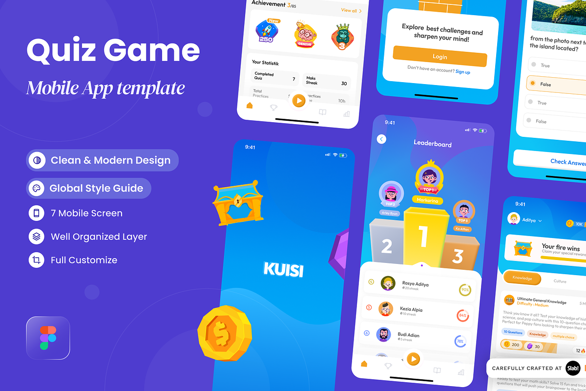 Kuisi - Quiz Game Mobile, a Websites & App Template by SLAB! Design (Photo 1 of 4)
