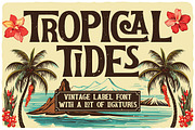 Tropical Tides Vintage Label Font, a Serif Font by JumboDesign (Thumbnail 2 of 7)