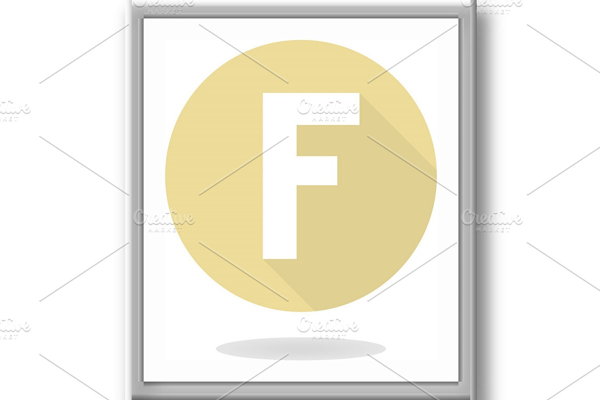 Modern Vector Flat Icon With Letter, an Outline Icon by FineArtStudio (Photo 3 of 3)