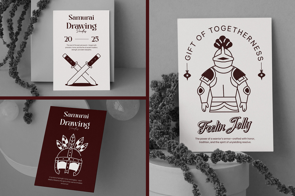 Samurai Drawing Art Set, a Person Illustration by Vectors Market (Photo 4 of 8)