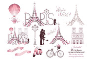 Paris clipart, Eiffel Tower Vector, a Transportation Illustration by MarinadeArt (Thumbnail 2 of 9)