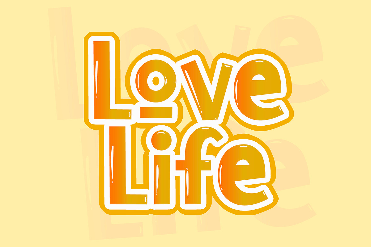 Love Life - Display Font, a Sans Serif Font by Yuby Creative (Photo 2 of 9)