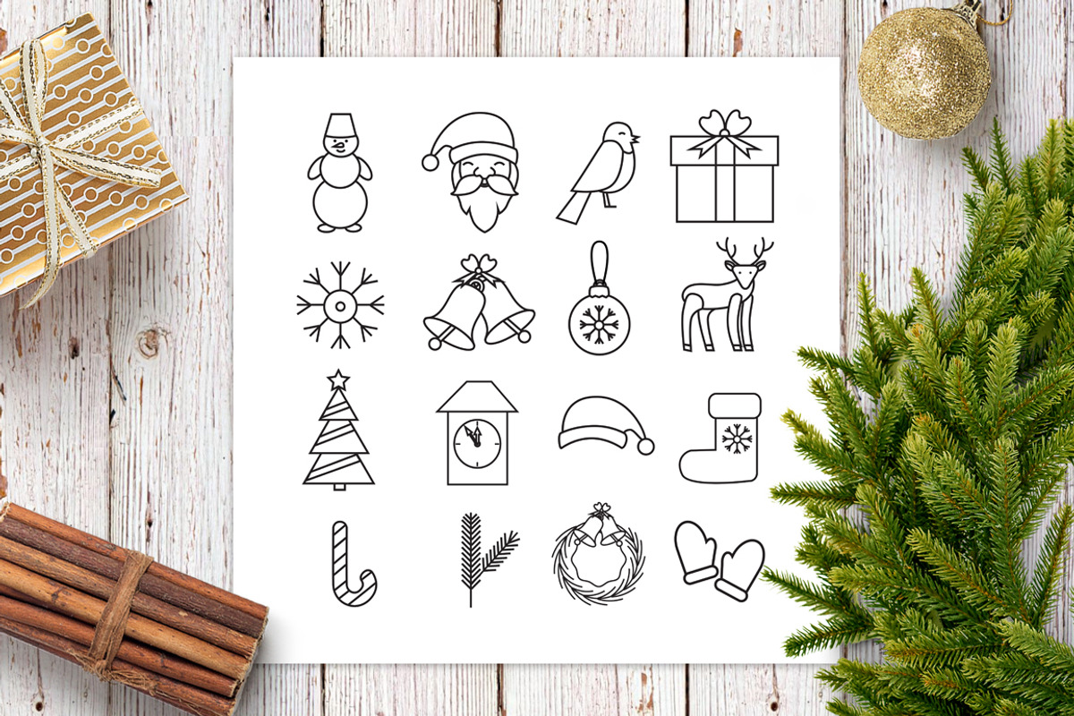 Christmas set with Santa Clauses, an Object Graphic by Holovei (Photo 3 of 7)