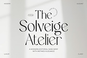 The Solveige Atelier Font Family, a Sans Serif Font by Typoraith Co (Thumbnail 1 of 12)