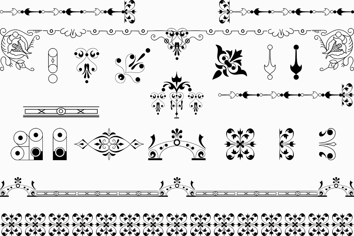 Vintage Dividers and Borders, a Decorative Illustration by Century Library (Photo 5 of 6)