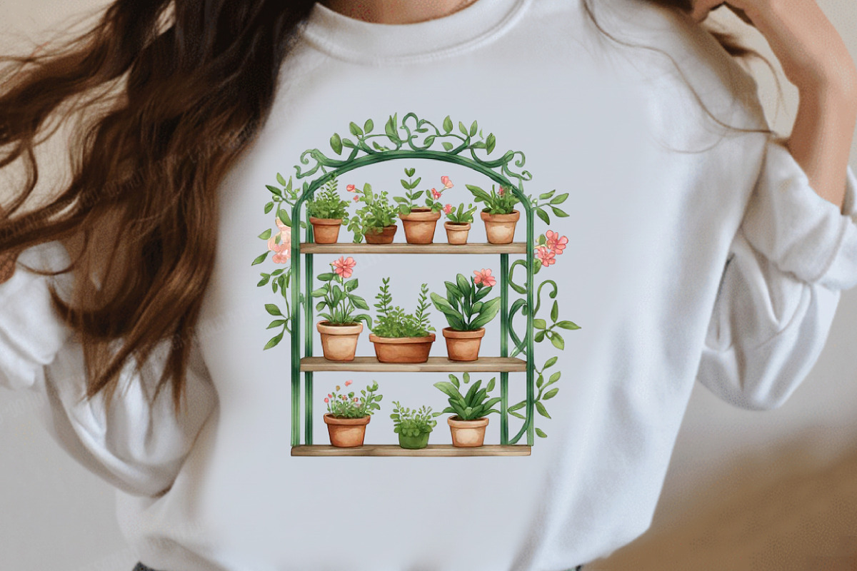 Watercolor Greenhouse PNG Bundle, a Seasonal Illustration by Designworld (Photo 7 of 9)