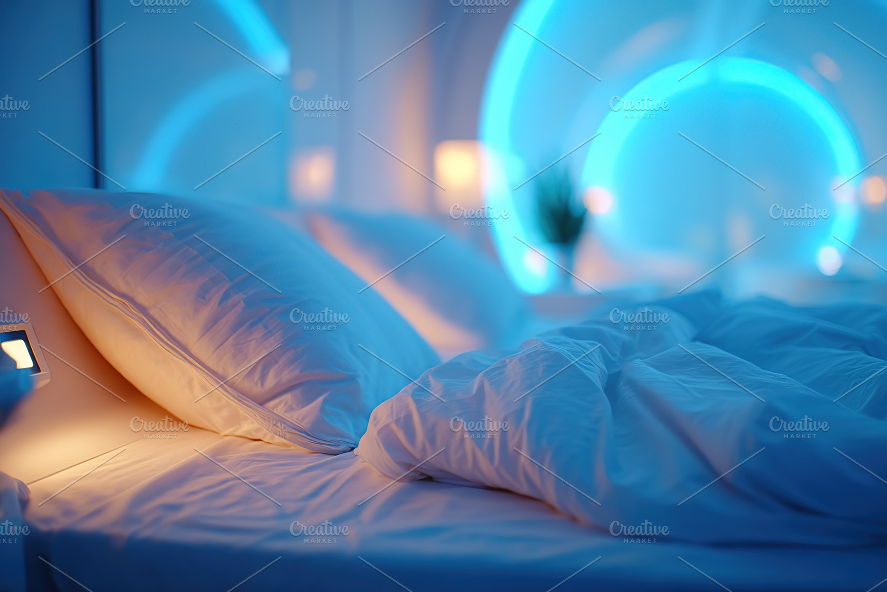 Sleep pod offers a peaceful retreat in a serene hotel room for restful nights, a Photo by AlyaAnd
