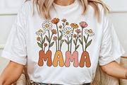 Retro Mama , Mom Flower Mother's Day, a Seasonal Illustration by Sublimation Artist (Thumbnail 4 of 9)