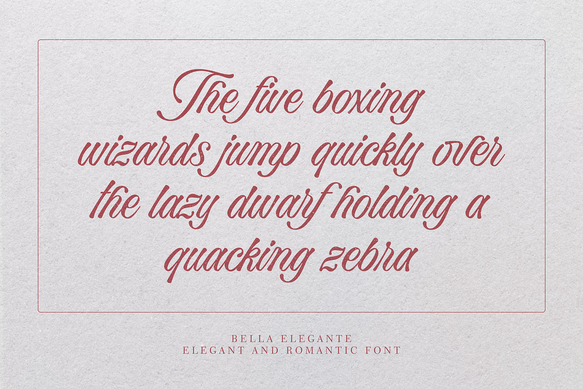 Bella Elegante - Calligraphy Font, a Script Font by Subectype Studio (Photo 7 of 10)
