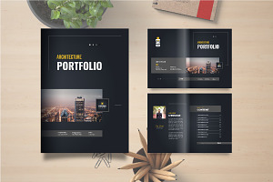 Architecture portfolio brochure, a Brochure Template by Pavel_design