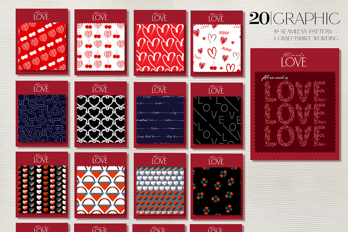 All you need is Love - SALE, a Pattern Graphic by MSNTY STUDIOX (Photo 3 of 18)