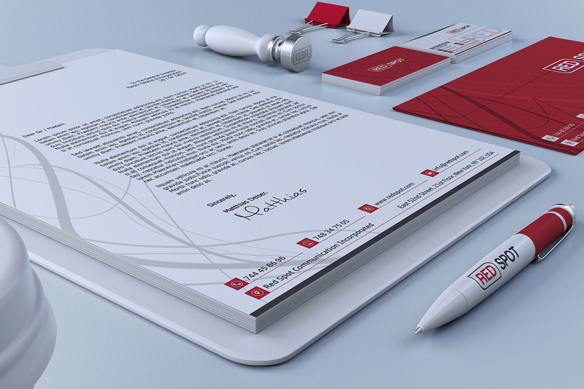 -75% Red Corporate Identity, a Stationery Template by Marvel (Photo 4 of 5)