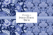 Boho Indian Blue White Patterns, a Pattern Graphic by RachelStudio (Thumbnail 3 of 8)