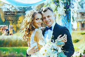 Premium Canvas Painting Photoshop