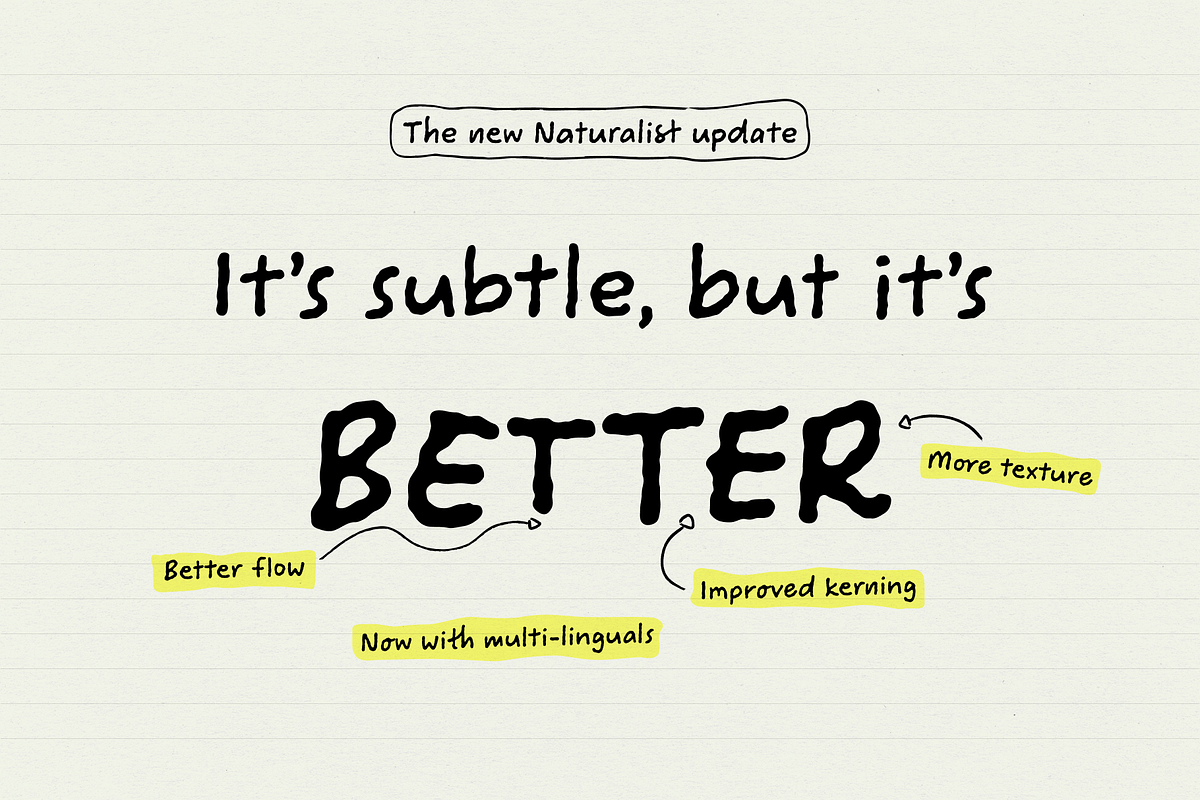 Naturalist Simple Handwriting Font, a Handwritten Font by TYPEHEIST (Photo 3 of 12)