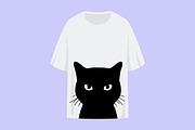 Black Cat T Shirt Design Vector, a Design Template by PsychocheArt (Thumbnail 3 of 3)