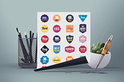 1046 VINTAGE BADGE & RIBBON, a Branding & Logo Template by Toonsteb (Thumbnail 6 of 19)
