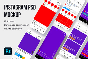 Instagram Template Mockup PSD