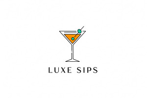 Luxe Sips Martini, a Branding & Logo Template by Logocreative